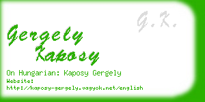 gergely kaposy business card